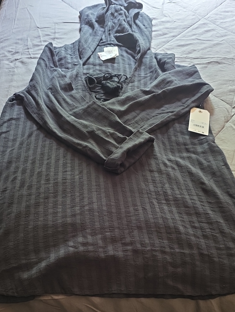 Billabong Black Hooded Cover-Up Top